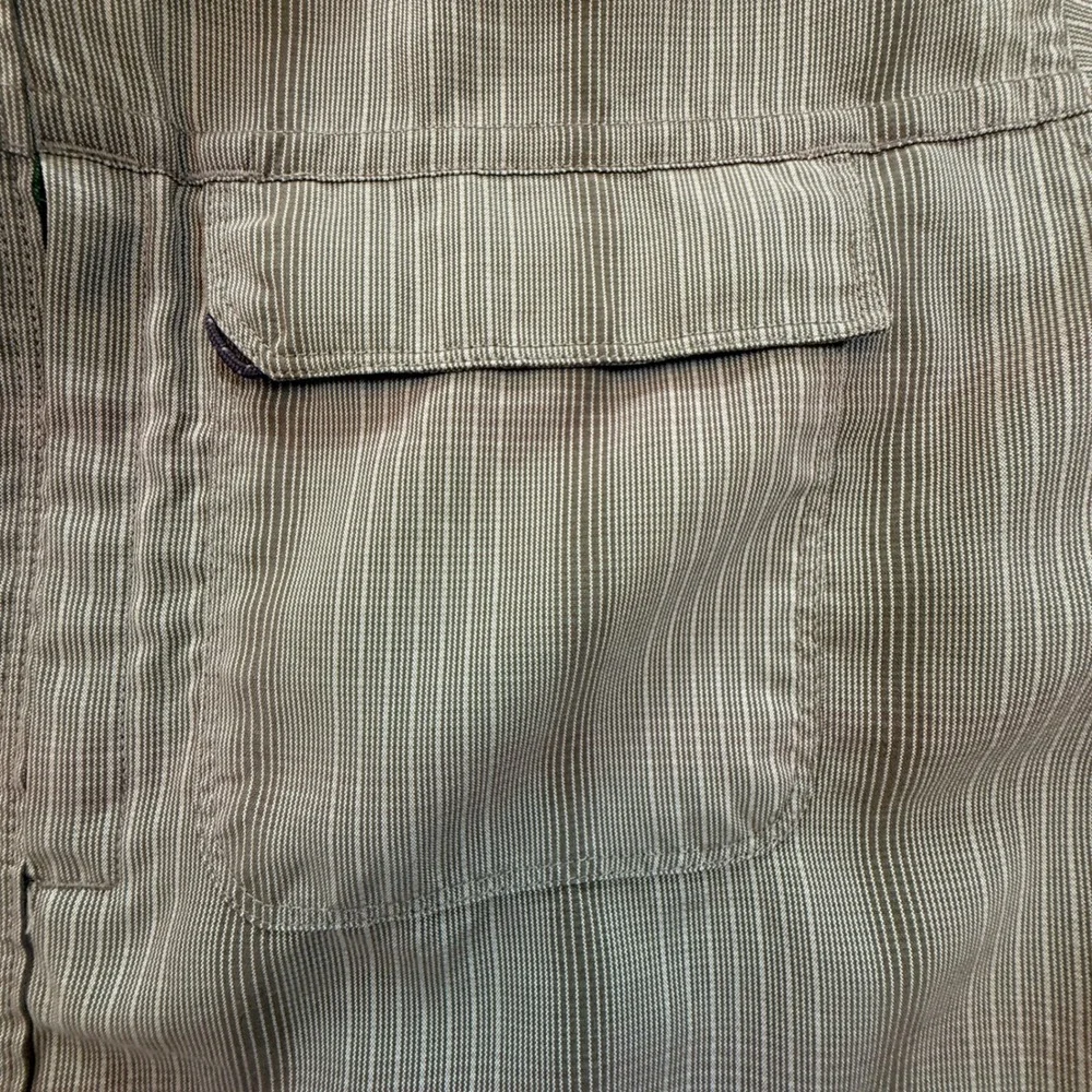 The North Face Mens Sage Green Striped Short Sleeve Button Up AT8H Size M 2157